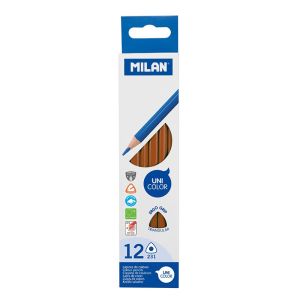 Pastelky MILAN Ergo Grip trojhranné 1 ks, hnědá