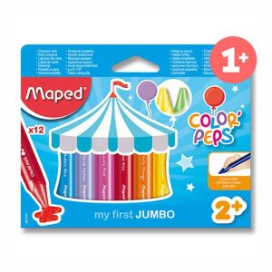 Voskovky trojhranné MAPED Jumbo "COLOR`PEPS", 12 ks