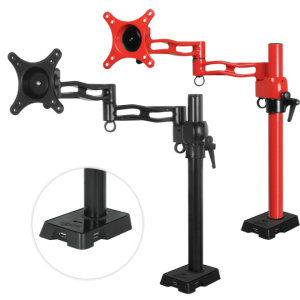 ARCTIC Z1 red - single monitor arm with USB Hub in ORAEQ-MA007-GBA01