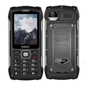 EVOLVEO StrongPhone H1, vodotesný odolný Dual SIM telefón, čierna-strieborná SGP-H1-BS