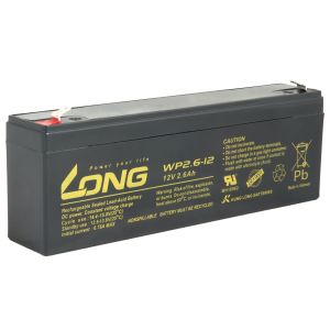 LONG batéria 12V 2,6Ah F1 (WP2.6-12) PBLO-12V002,6-F1A