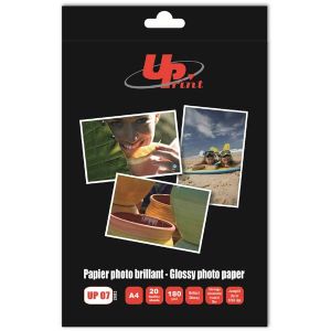 UPrint Glossy photopaper, foto papír, lesklý, bílý, A4, 180 g/m2, 20 ks, inkoustový