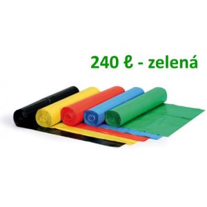 Pytel 240 ℓ 80 mic. 100 x 125 cm, HDPE zelené (1ks)