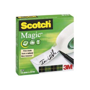 Lepicí páska Scotch Magic neviditelná popisovatelná 12 mm x 33 mv krabičce