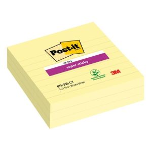 Bloček Post-it Super Sticky 101x101 žlutý linka