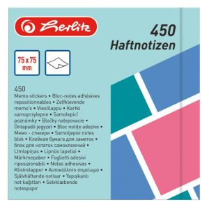 Bloček Herlitz Color Blocking 75x75mm 450 listů barevný