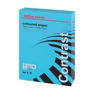 Barevný papír Office Depot Contrast intenzivní modrá, A4, 80 g