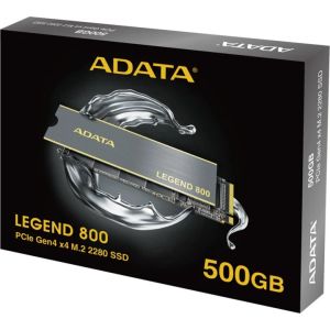 ADATA LEGEND 800/500GB/SSD/M.2 NVMe/Čierna/Heatsink/3R ALEG-800-500GCS