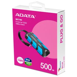 ADATA SC740/500GB/SSD/Externý/Modrá/5R SC740-500G-CBU