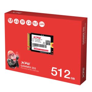 ADATA XPG GAMMIX S55/512GB/SSD/M.2 NVMe/Čierna/5R SGAMMIXS55-512G-C