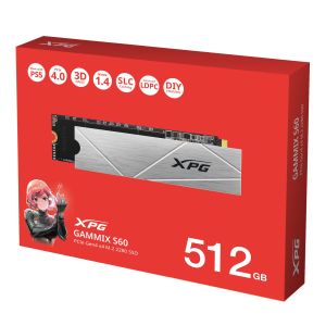 ADATA XPG GAMMIX S60/512GB/SSD/M.2 NVMe/Strieborná/Heatsink/5R AGAMMIXS60-512G-CS