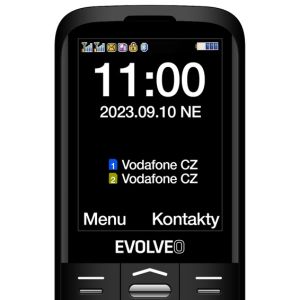 EVOLVEO EasyPhone XO, mobilný telefón pre seniorov s nabíjacím stojanom (čierna farba) EP-630-XOB