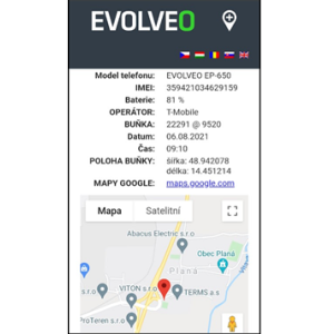 EVOLVEO EasyPhone FS, vyklápací mobilný telefón 2.8" pre seniorov s nabíjacím stojanom (červená farba EP-771-FSR