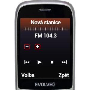 EVOLVEO EasyPhone FS, vyklápací mobilný telefón 2.8" pre seniorov s nabíjacím stojanom (červená farba EP-771-FSR