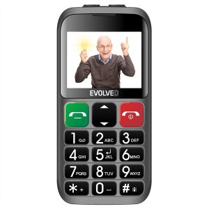 EVOLVEO EasyPhone ET, mobilný telefón pre seniorov s nabíjacím stojanom, strieborná EP-851-ETS