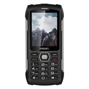 EVOLVEO StrongPhone H1, vodotesný odolný Dual SIM telefón, čierna-strieborná SGP-H1-BS