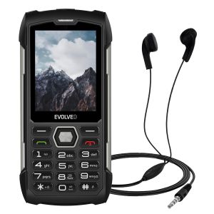 EVOLVEO StrongPhone H1, vodotesný odolný Dual SIM telefón, čierna-strieborná SGP-H1-BS