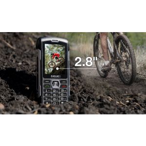 EVOLVEO StrongPhone H1, vodotesný odolný Dual SIM telefón, čierna-strieborná SGP-H1-BS