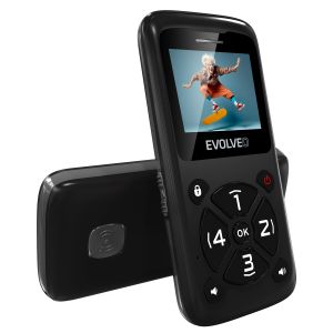 EVOLVEO EasyPhone ID, mobilný telefón pre seniorov, čierna EP-400-IDB