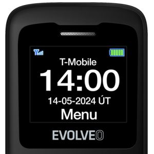 EVOLVEO EasyPhone ID, mobilný telefón pre seniorov, čierna EP-400-IDB