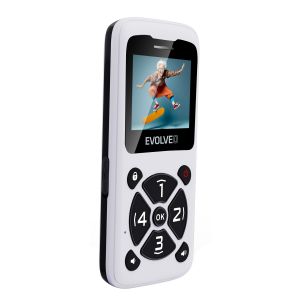 EVOLVEO EasyPhone ID, mobilný telefón pre seniorov, biela EP-400-IDW