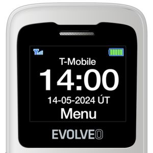 EVOLVEO EasyPhone ID, mobilný telefón pre seniorov, biela EP-400-IDW