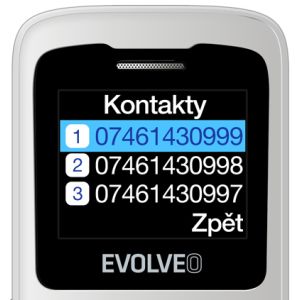 EVOLVEO EasyPhone ID, mobilný telefón pre seniorov, biela EP-400-IDW