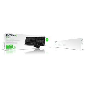 EVOLVEO K1050, tichý set bezdr. K1050-BK-EN