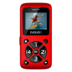 EVOLVEO EasyPhone ID, mobilný telefón pre seniorov, červená EP-400-IDR