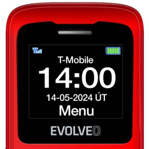 EVOLVEO EasyPhone ID, mobilný telefón pre seniorov, červená EP-400-IDR