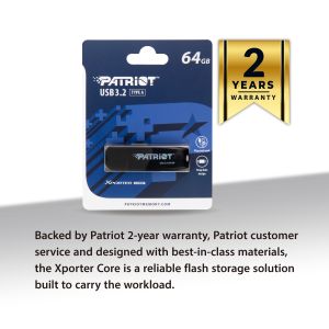 Patriot XPORTER CORE/64GB/USB 3.2/USB-A/Čierna PSF64GXRB3U