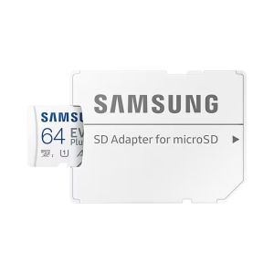 Samsung EVO Plus/micro SDXC/64GB/UHS-I U1 / Class 10/+ Adaptér/Biela MB-MC64SA/EU