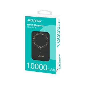 ADATA R100 MAGNETIC - Power Bank 10000mAh čierna PR100-12BK