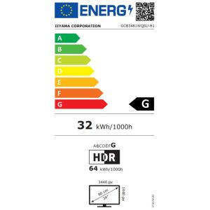 iiyama G-Master/GCB3481WQSU-B1/34"/VA/3440x1440/180Hz/0,3ms/Black/3R GCB3481WQSU-B1