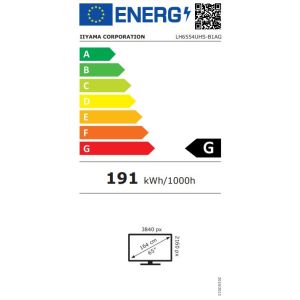 iiyama ProLite/LH6554UHS-B1AG/64,5"/IPS/4K UHD/60Hz/8ms/Black/3R LH6554UHS-B1AG