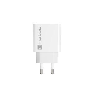 Univerzálna nabíjačka Natec RIBERA 20W 1X USB-A + 1X USB-C, biela NUC-2061