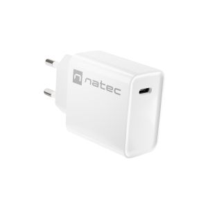 Univerzálna nabíjačka Natec RIBERA 20W 1X USB-C, biela NUC-2059