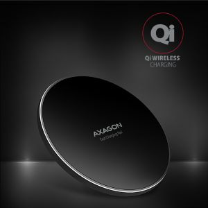 AXAGON WDC-P10T, tenká bezdrôtová rýchlonabíjačka, Qi 5/7.5/10W, micro USB WDC-P10T