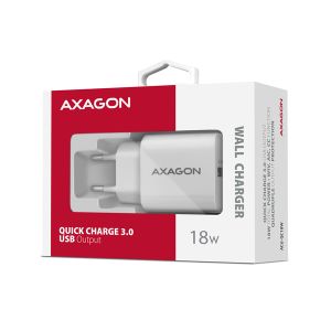 AXAGON ACU-QC18W, nabíjačka do siete 18W, 1x port USB-A, QC3.0/AFC/Apple, biela ACU-QC18W