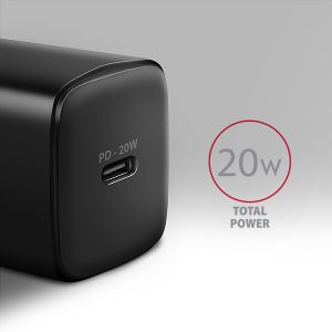 AXAGON ACU-PD20, nabíjačka do siete 20W, 1x port USB-C, PD3.0/PPS/QC4+/AFC/Apple, čierna ACU-PD20