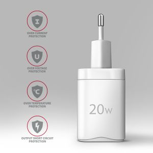 AXAGON ACU-PD20W, nabíjačka do siete 20W, 1x port USB-C, PD3.0/PPS/QC4+/AFC/Apple, biela ACU-PD20W