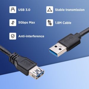 Rozširovací kit XMA-09U 2 x USB 3.0 dĺžka 1,8m pre držiaky monitorov Brateck LDT62 BRXMA09U