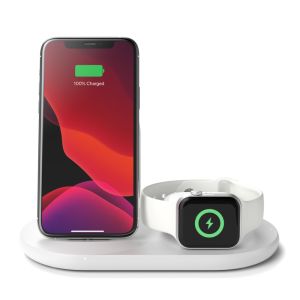 BELKIN Qi 3v1 nabíjací stojan, biely (iPhone, Apple Watch, AirPods) WIZ001vfWH