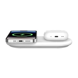 Belkin 2v1 Qi2 15W Magnetic Charging Pad, white WIZ021vfWH