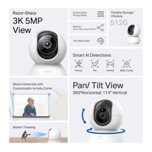 Tapo C230 Pan/Tilt AI Home Security Wi-Fi Camera Tapo C230