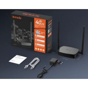 Tenda 4G05 Wi-Fi N300 4G/3G LTE router, 2x WAN/LAN, 1x nanoSIM, IPv6, VPN, LTE Cat.4, CZ App 75011974