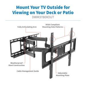 Tripplite Držiak pre televízory a monitory 37"…80", kĺbové rameno, vonkajšie DWM3780XOUT