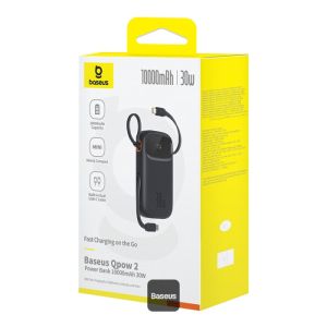 Baseus power banka Qpow 10000mAh 30W čierna s USB-C káblom 6932172667740