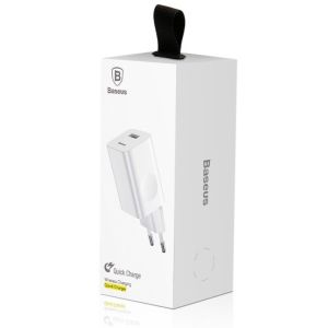 Baseus rýchlonabíjačka do siete 1xUSB Quick Charge 3.0 24W biela 6953156272446