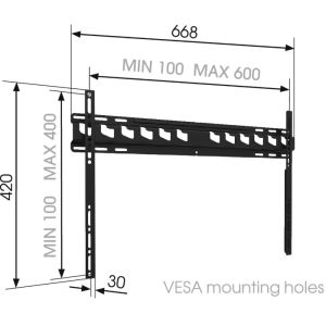 MA4000 Fixný držiak Vogel's pre TV 40-80" MA 4000